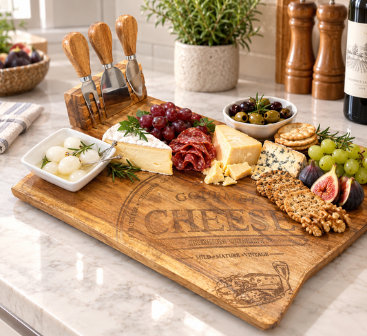 Cheese Board Set 9pc - 30cm x 22.5cm