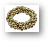 8L Gold Cluster  Balls Napkin Ring: Set Of 12