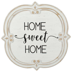 French Provincial 'Home Sweet Home' Carved Wall Art 60x2x60cm