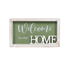 Home 3-D Plaque /Wall Art in shadow Box Frame 28x3.5x16cm