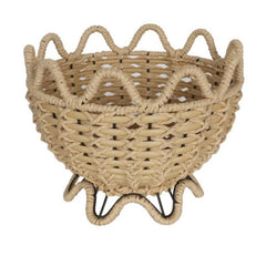 Contemporary Woven Footed Bowl 27x27x21cm