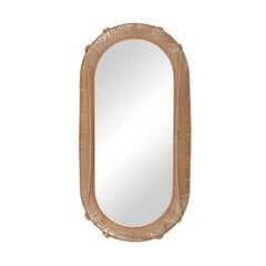 120cm Hamptoms Oval Weave Mirror 50x5x100cm