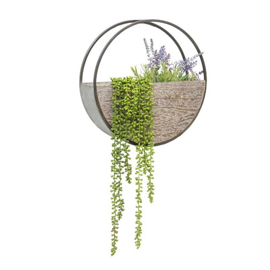 40cm Timber Elemental Wall Planter 40x40x12cm