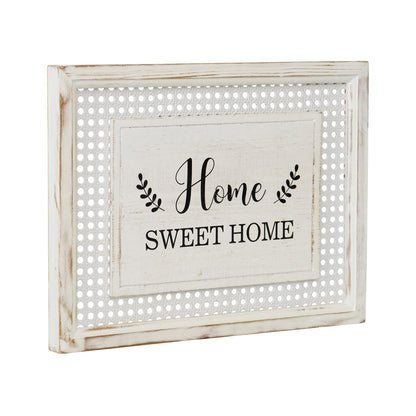 Hamptons Style 'Home Sweet Home' Wall Art 40x2.5x30cm