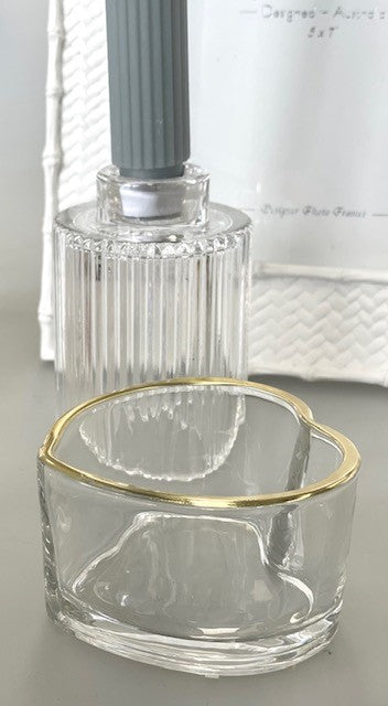 92N - Glass Tealight/Taper Ribbed: Clear