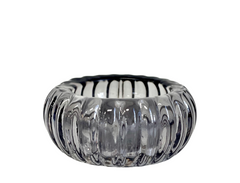 92D - Glass Tealight Holder Smoke Curve