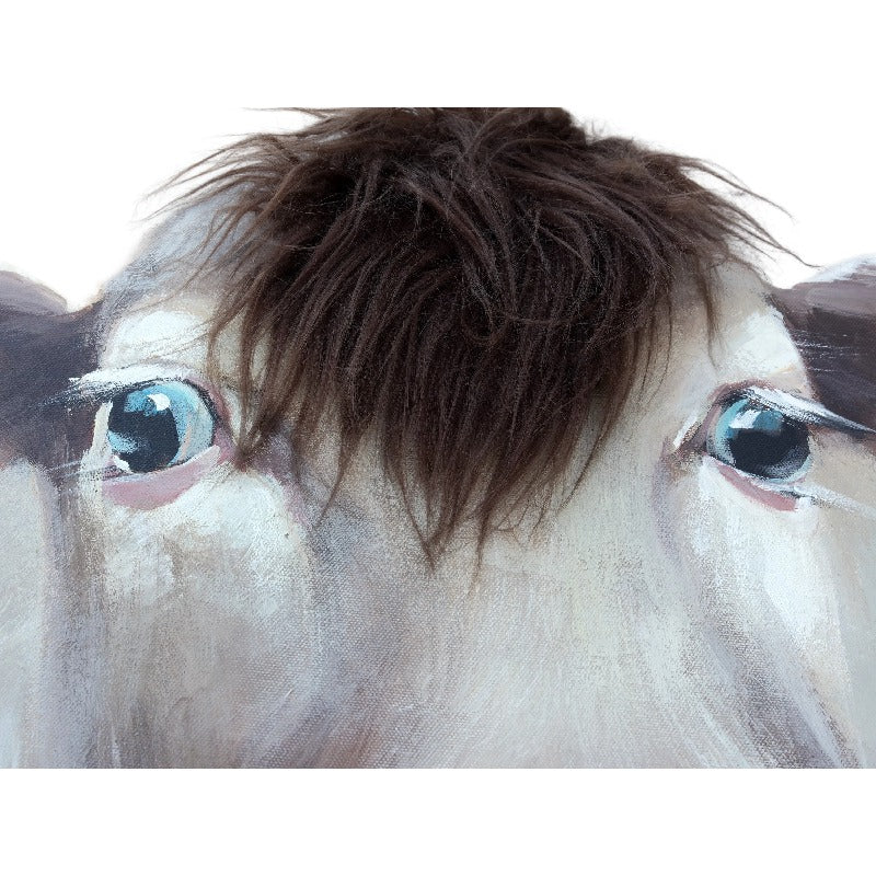 Horse Mugshot w/Artificial Hair Framed Canvas Wall Art 50x60cm