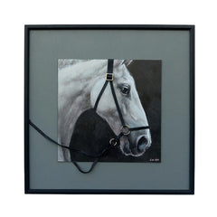 Horse w/3-D Bridle Framed Canvas Wall Art 60x60cm