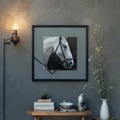 Horse w/3-D Bridle Framed Canvas Wall Art 60x60cm