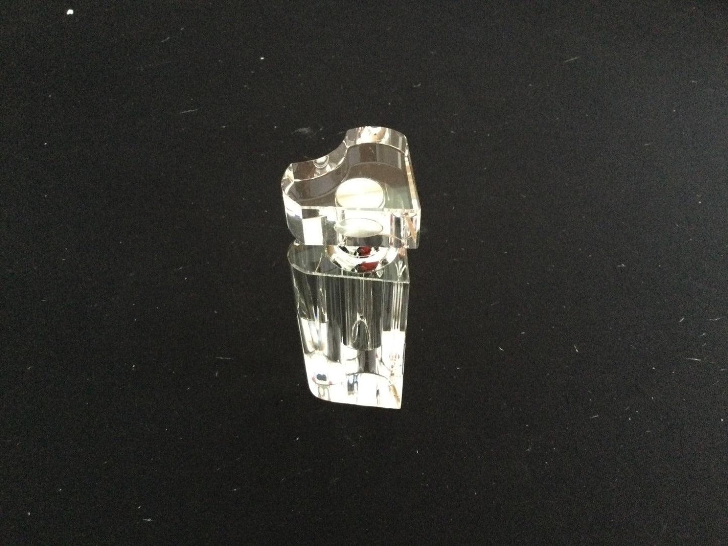 96T - Crystal Perf Bottle Heart Cut Lid 10Cm