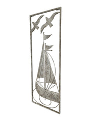 Distressed Finish Sail Boat Wall Art 35x3x90cm