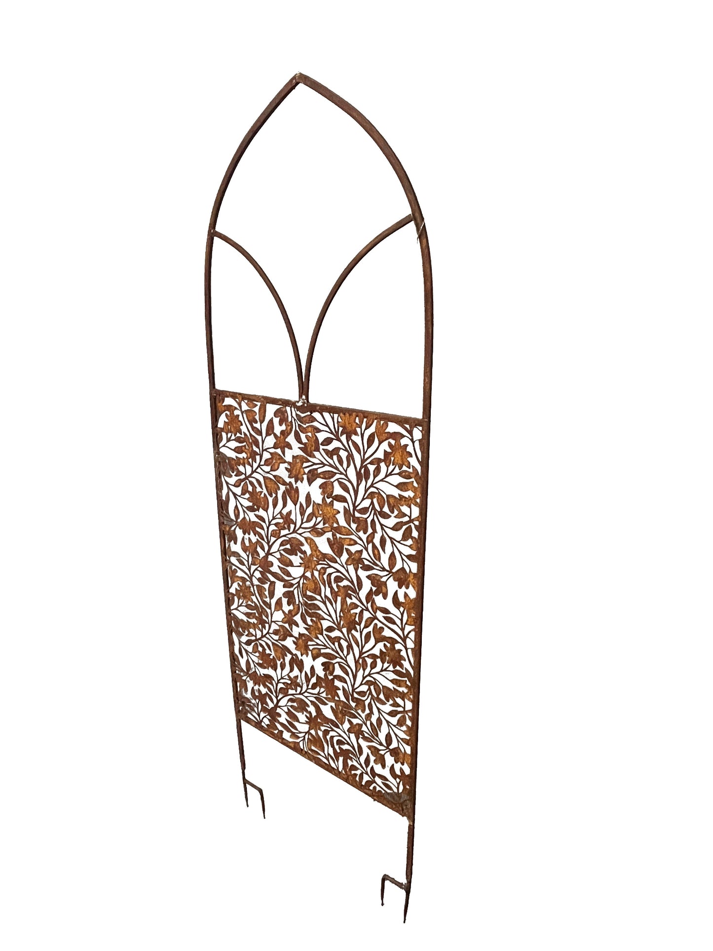 Rust Screen/Wall Art w/Arch + Remoable Stakes 51.5x1.2x162cm