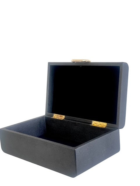 97U Black Decor Box Oval Badge Small: 24X12X8