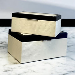 98C Coco Cream Black Decor Small: 25X15X10