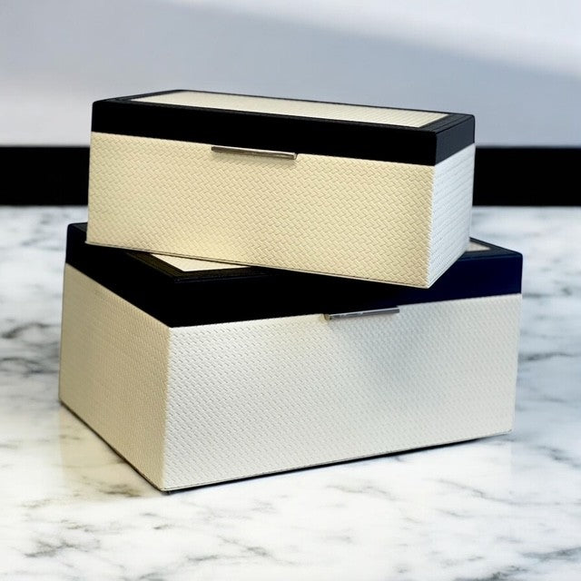 98D Coco Cream Black Decor Large 30X20X14