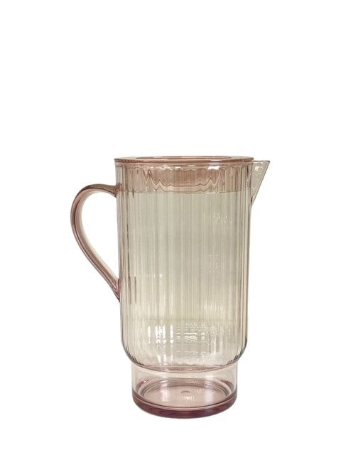 9J - Pink Ribbed Acrylic Water Jug
