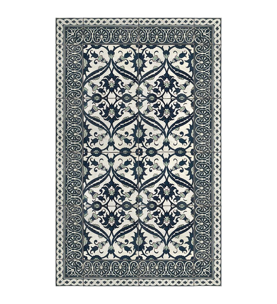 Armenian Framed Classic Concrete vinyl rug packshot