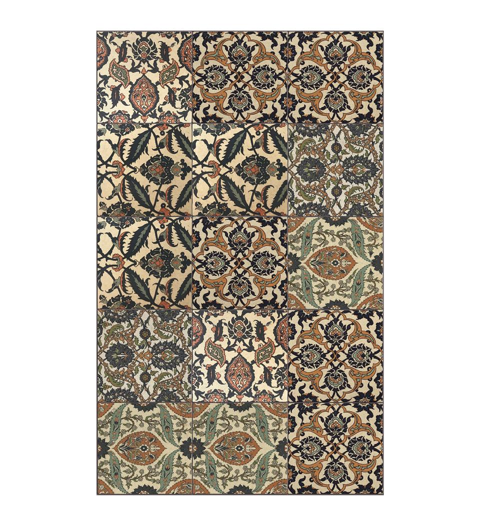 Armenian Eclectic Amber Concrete vinyl rug packshot