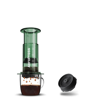 Aeropress Clear Coffee Maker & Flow Control Filter Cap Bundle