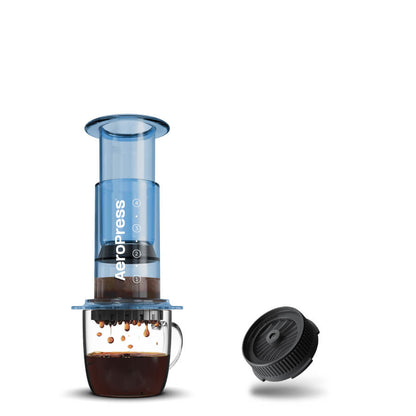 Aeropress Clear Coffee Maker & Flow Control Filter Cap Bundle