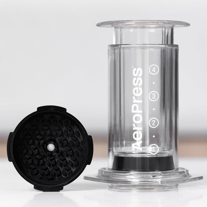 Aeropress Clear Coffee Maker & Flow Control Filter Cap Bundle