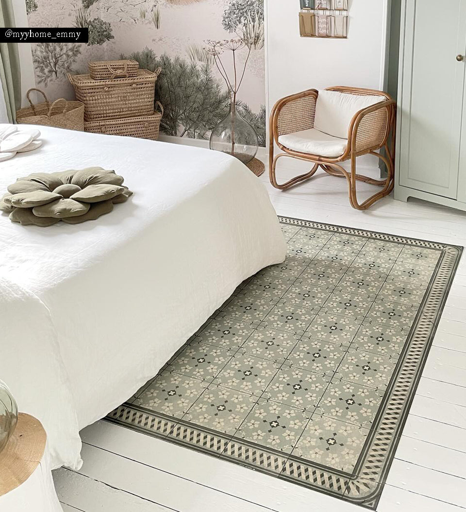 Almond Mint vinyl rug lifestyle view