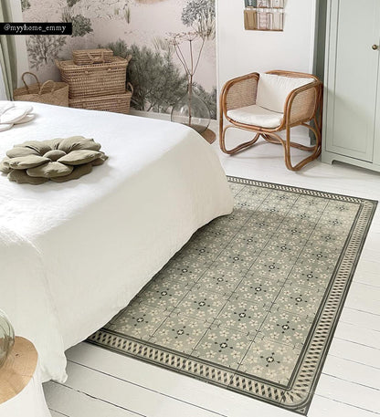 Almond Mint vinyl rug lifestyle view