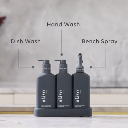 Alive Body Kitchen Trio Hand Wash 300ml - Coconut & Wild Orange (Midnight Blue)