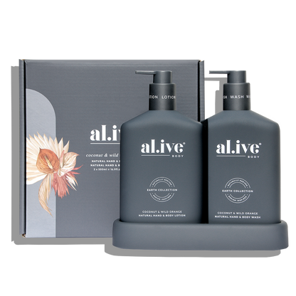 Wash & Lotion Duo + Tray – Coconut & Wild Orange
