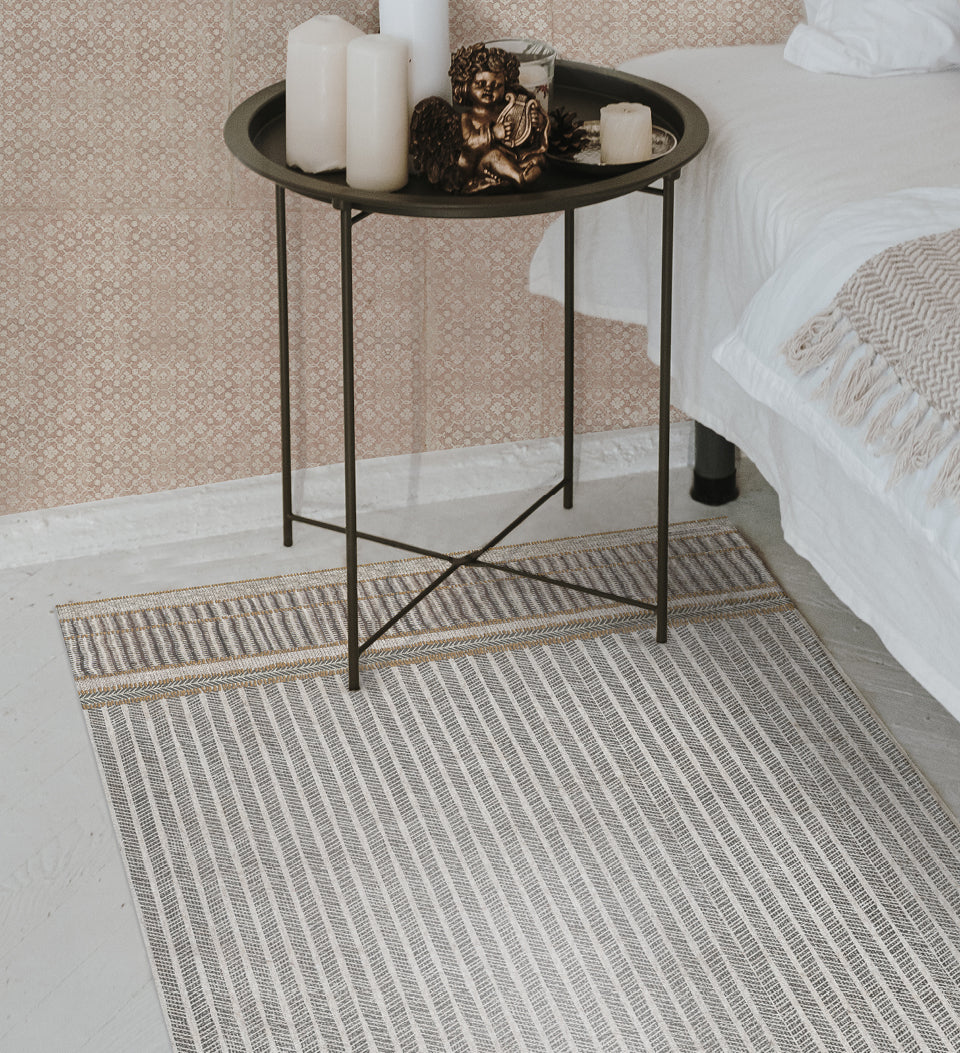 Tribal Wheat Vinyl Rug Lifestyle