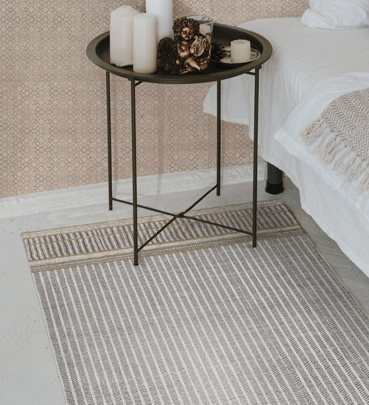 Tribal Wheat Vinyl Rug Lifestyle