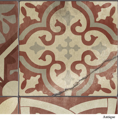 Eclectic Bordeaux Antique Vinyl Rug Alternative View