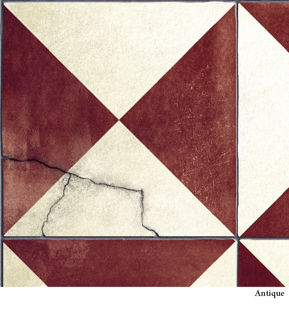 Borgo Bordeaux Antique Vinyl Rug Detailed Texture