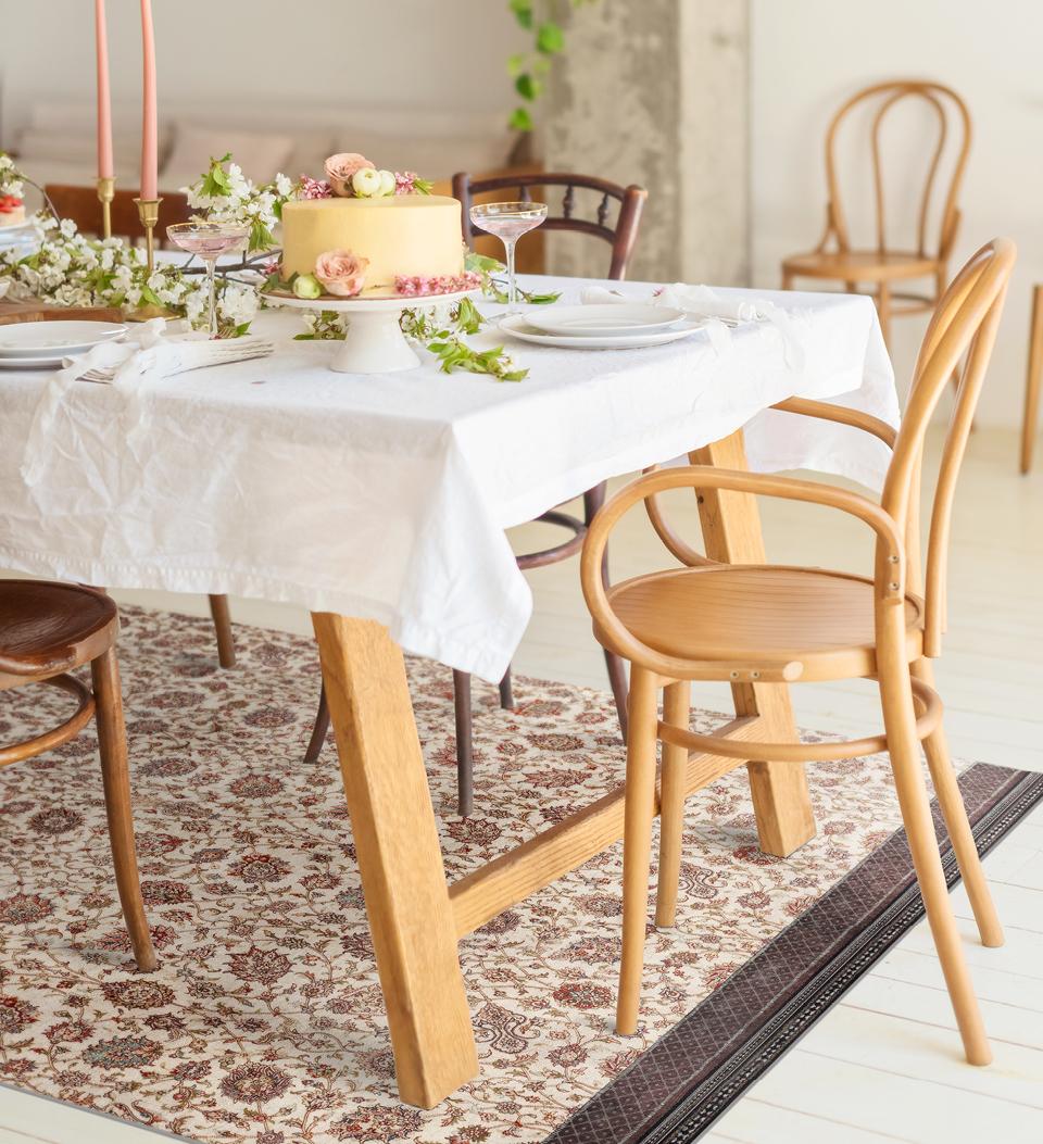 Bohemian Garden Fall Vinyl Rug Lifestyle