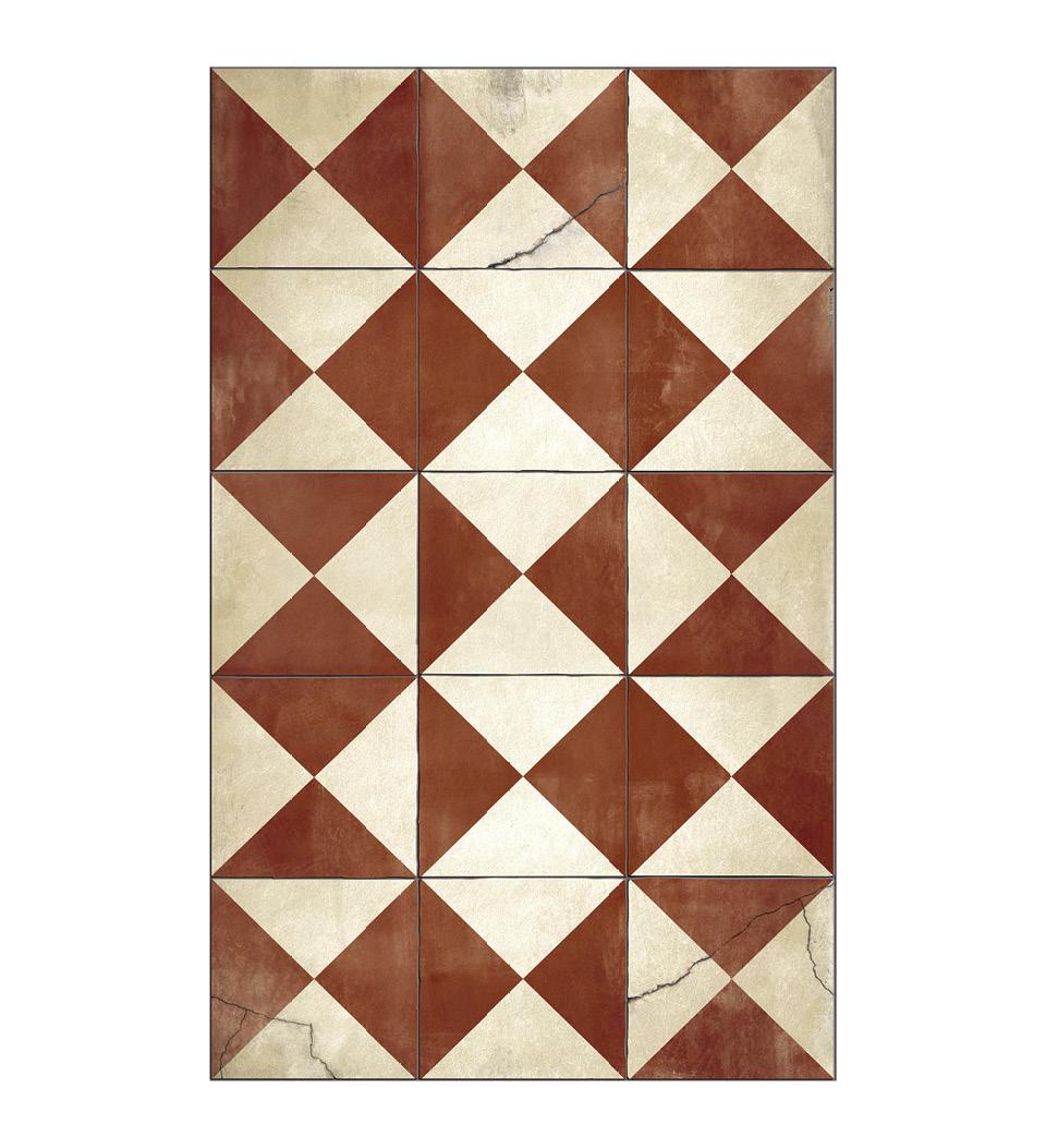 Borgo Bordeaux Antique Vinyl Rug Lifestyle