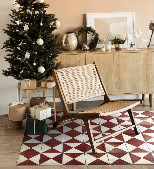 Borgo Bordeaux Antique Vinyl Rug Alternative View