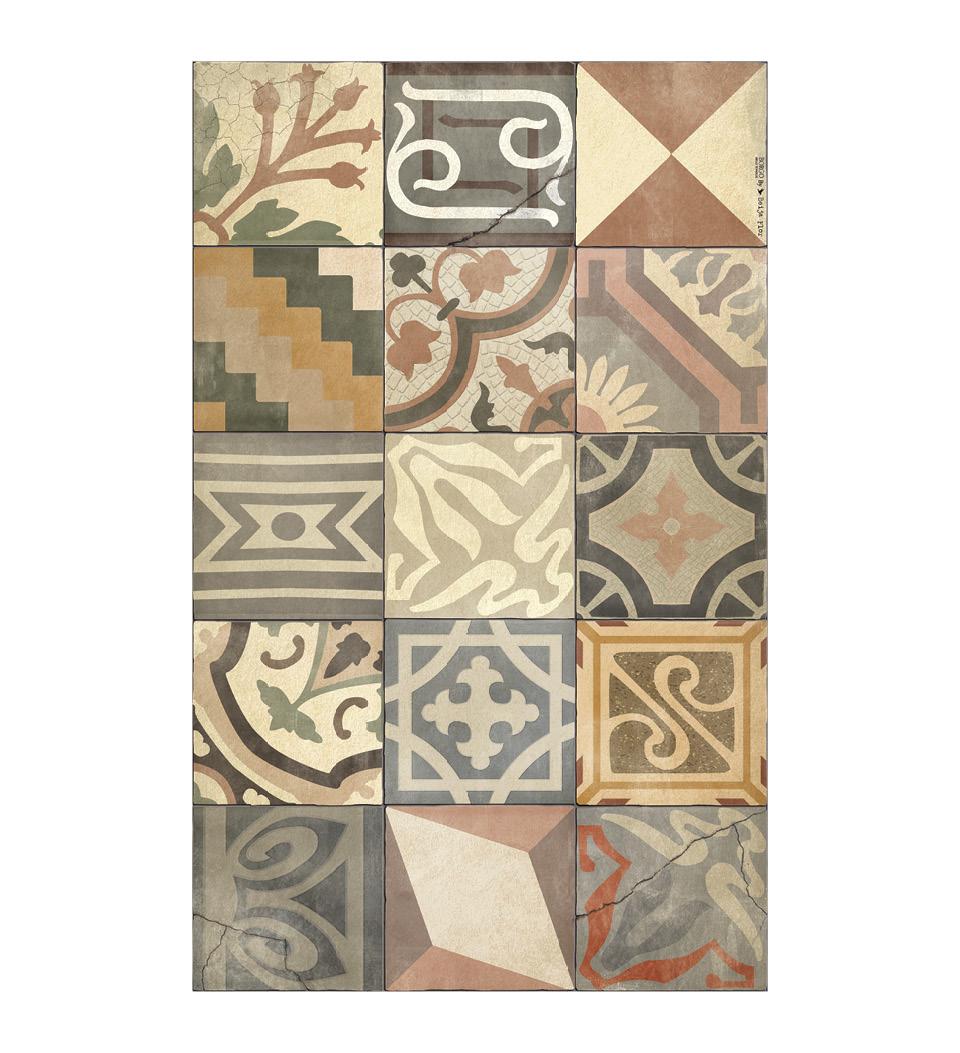 Borgo Eclectic Powder Antique vinyl rug packshot