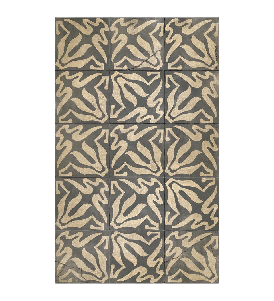 Borgo Lily Smoked Antique Vinyl Rug Packshot