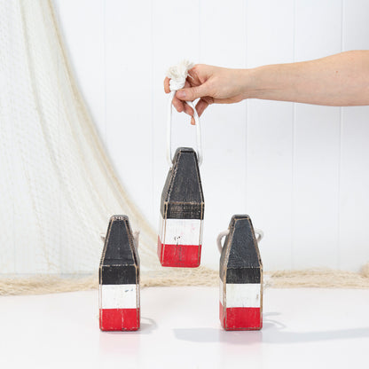 Buoys Small - Black, White & Red