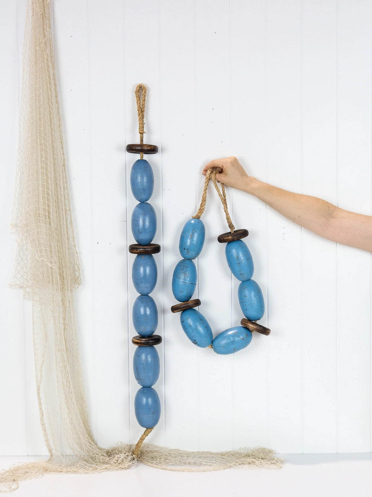 String Of Oval Buoys - Blue