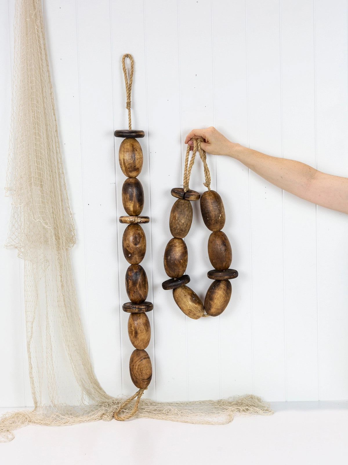 String Of Oval Buoys - Natural