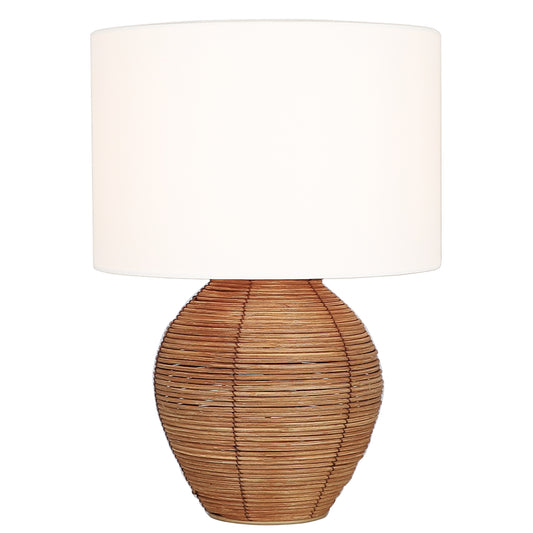Coastal Rattan Lamp - 30x41.5cm - (In Store Collection Only)