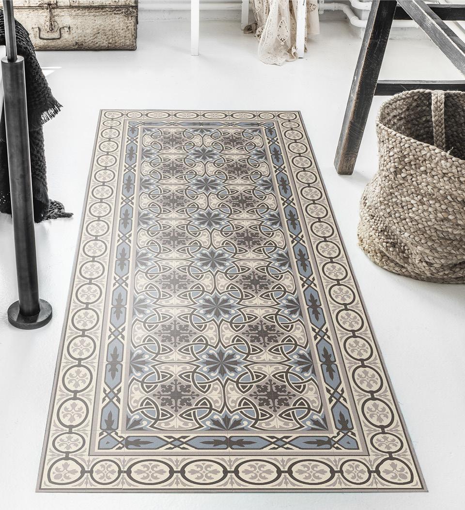 Cecilia Powder Modern Vinyl Rug lifestyle