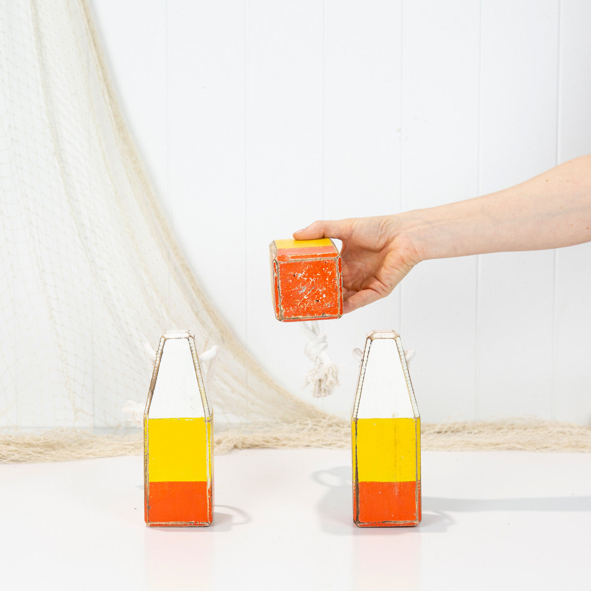 Buoy Small - White, Yellow, & Orange