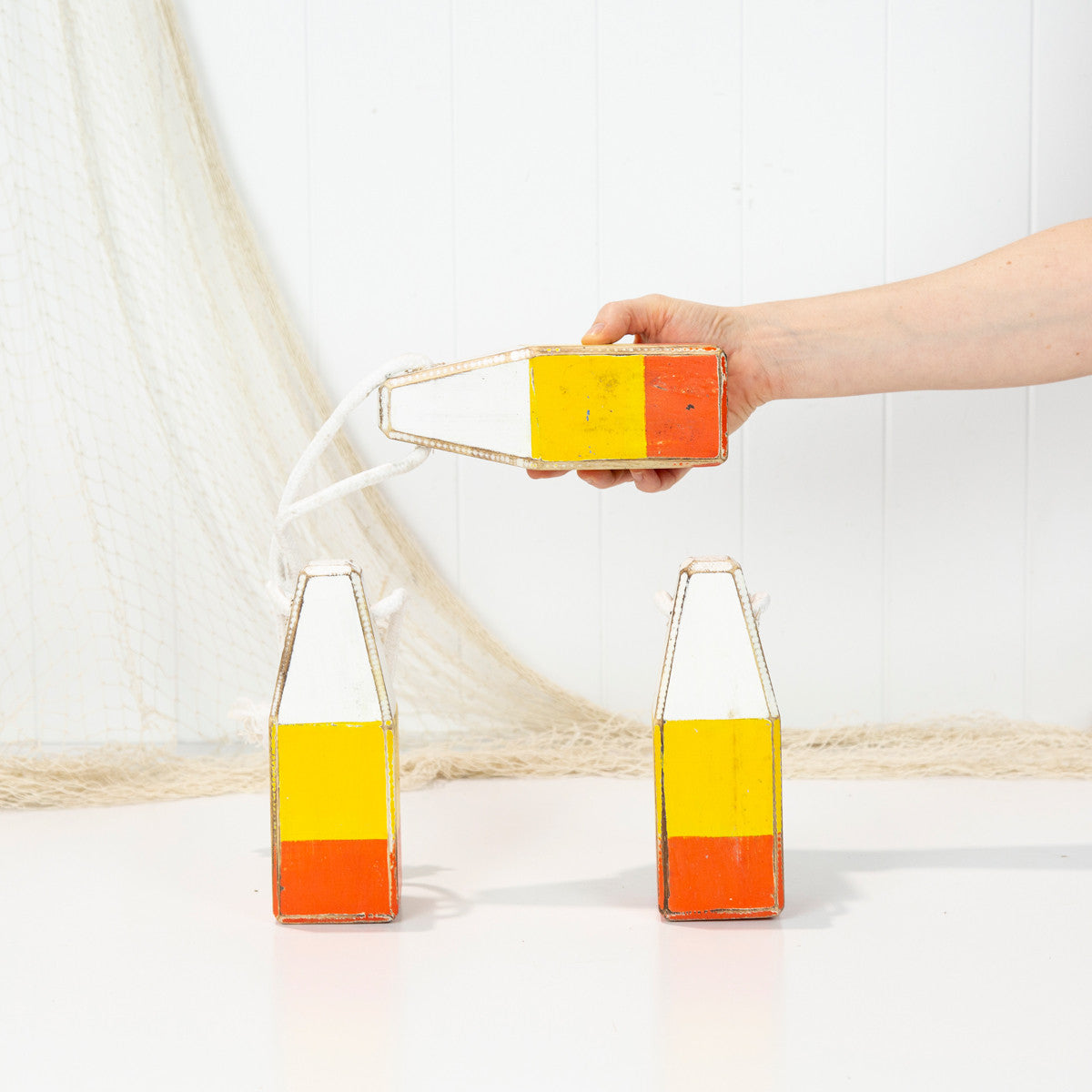 Buoy Small - White, Yellow, & Orange