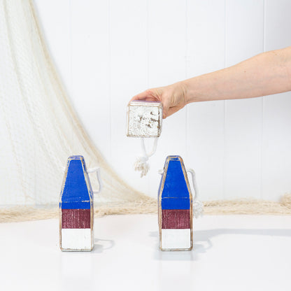 Buoy Small - Blue, Burgundy, White