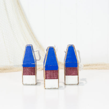 Buoy Small - Blue, Burgundy, White