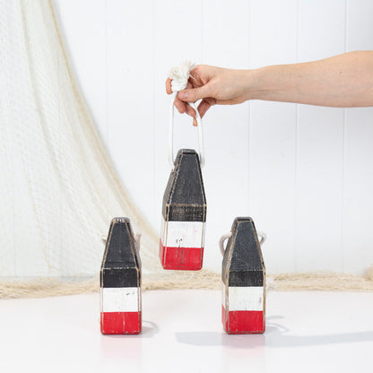 Buoy Small - Black, White & Red