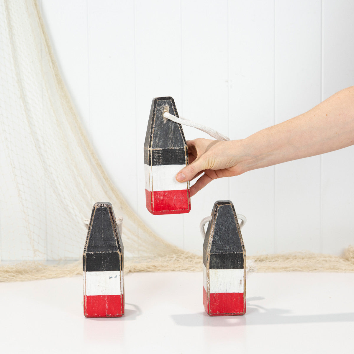 Buoy Small - Black, White & Red