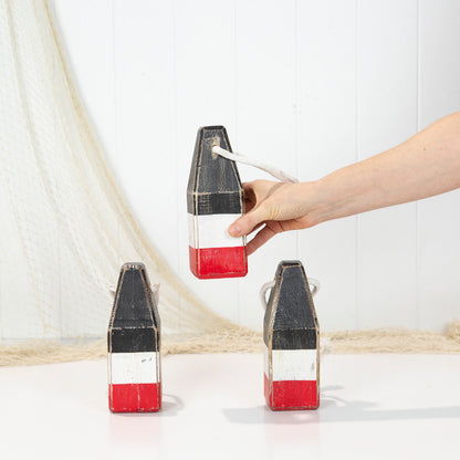 Buoy Small - Black, White & Red